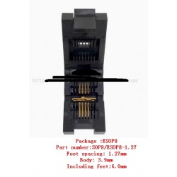 SOP8/ESOP8-1.27, IC chip aging sockets, burn-in sockets, programming sockets