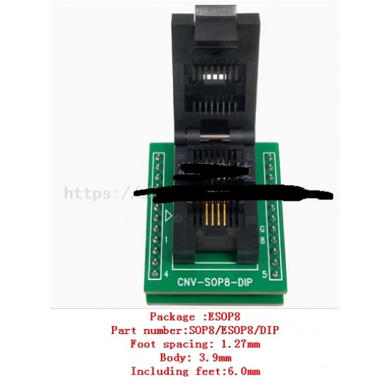 SOP8/ESOP8/DIP-1.27 burn-in sockets with board , programming sockets