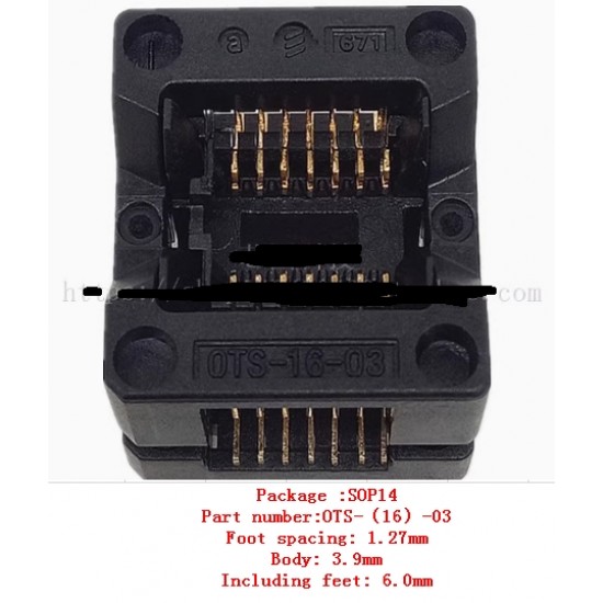 SOP14 to DIP Only Socket OTS-16-03 