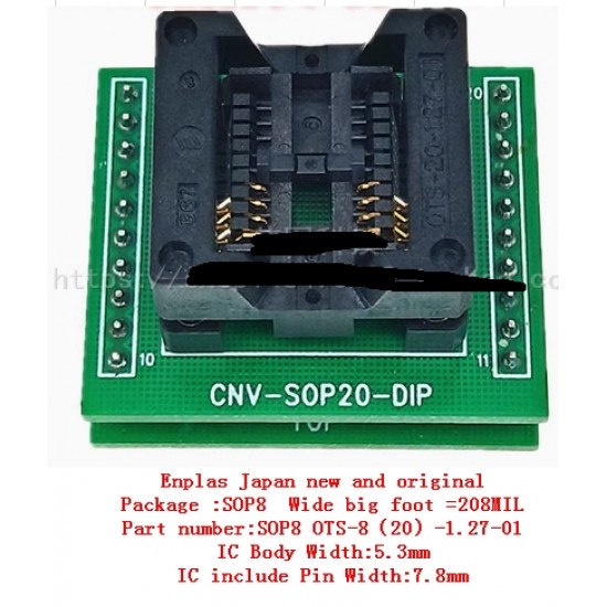 Enplas original SOP8/OTS-8(20)-1.27-01 programming sockets with board