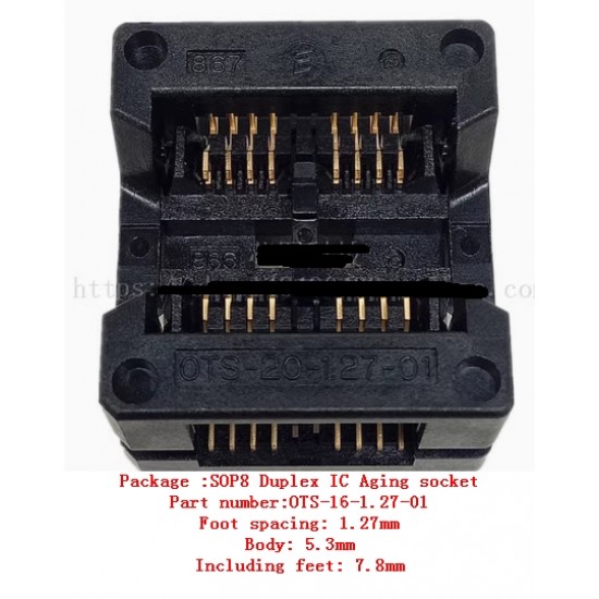 SOP8 Chip Test socket  OTS-16-1.27-01