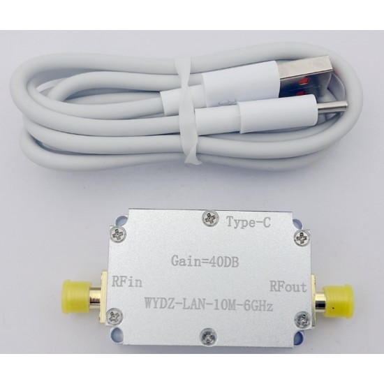 High Flatness Amplifier 10M-6GHz Gain 40db,WYDZ-LAN-10M-6GHZ