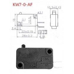 KW7-0-AF,silver contact，Argon arc welding gun/hand-held welding gun/two-guarante welding gun micro-switch