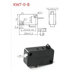 KW7-0-B，silver contact，Hot water bag micro switch,16A250VAC